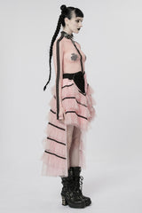 Pink Sabbath Fishnet Top [PASTEL PINK]