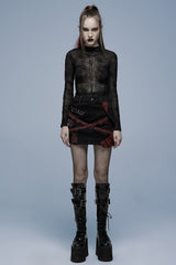 Slasher Girl Spiderweb Top [BLACK]
