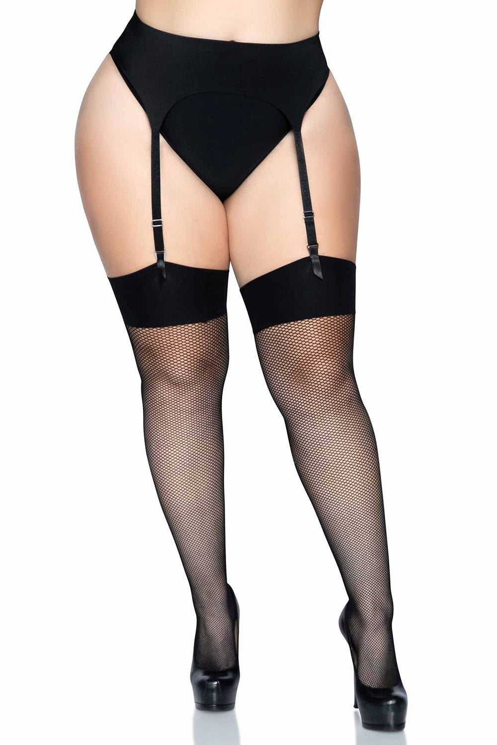 Vamp Fishnet Thigh Highs [PLUS SIZE]
