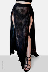 Spider Web Mesh M-Line Skirt