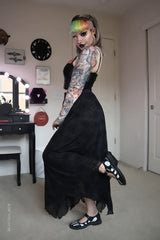 Spider Web Mesh Maxi Skirt [with Liner]