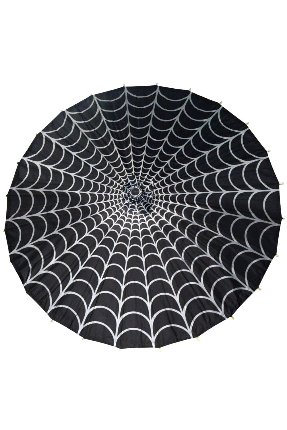 Spiderweb Fabric Parasol [GREY/BLACK]