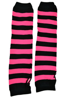 Stripe Arm Warmers [Pink/Black]