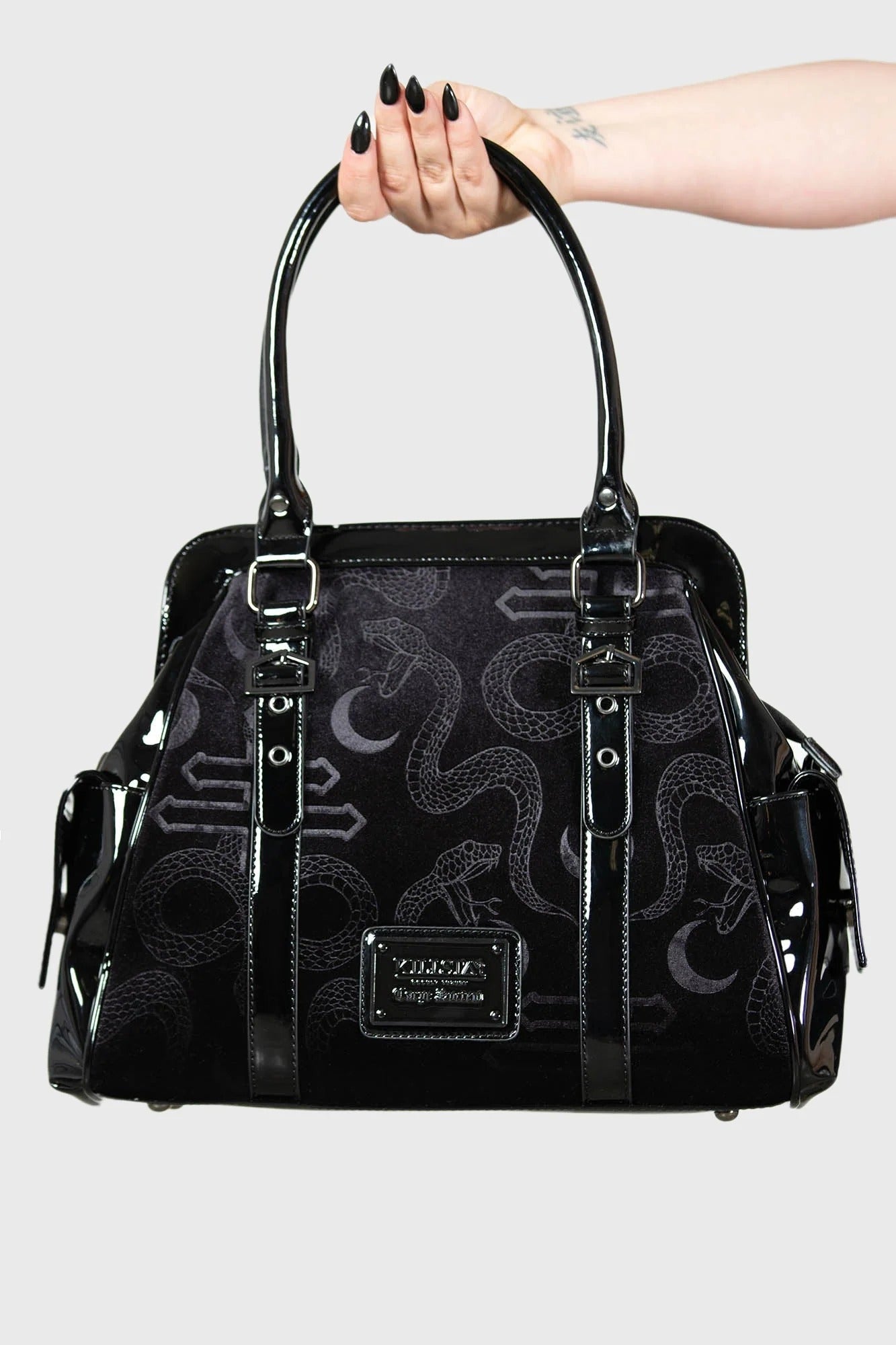 トートバッグ [THE MUSEUMVISITOR]25fw_HEART STAR CRACK BAG (BLACK) Marina_Project_Bag-Living-QB-