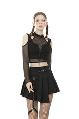 Miss Murder Netz-Crop-Top