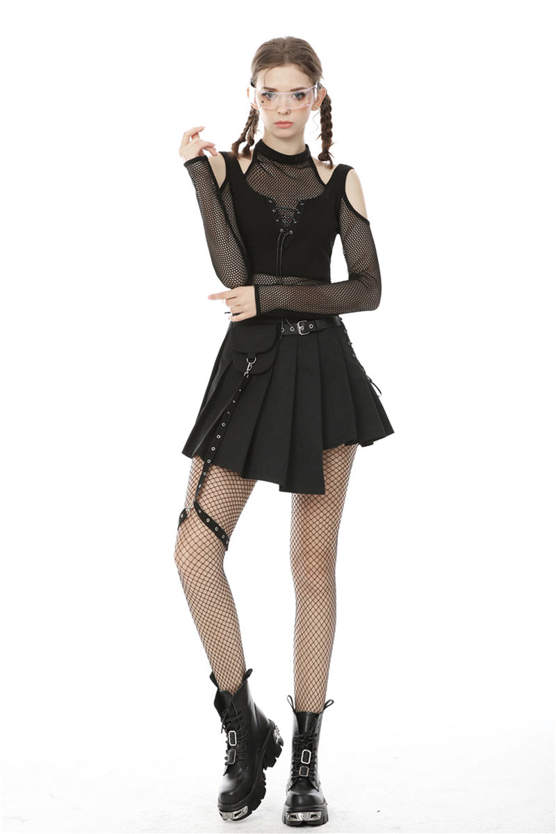 Miss Murder Netz-Crop-Top