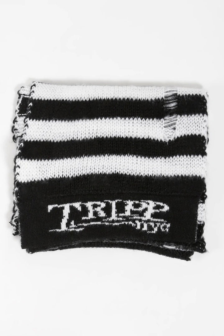 Tripp NYC Stripe Scarf [WHITE/BLACK]
