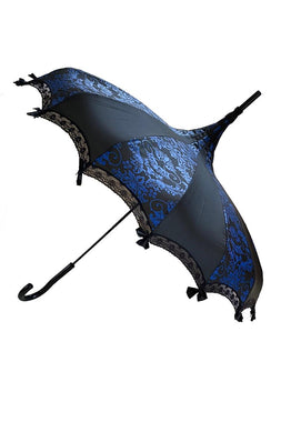 Bat Damask Umbrella [Black/Blue]