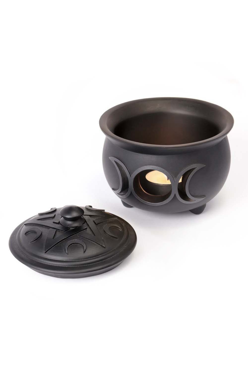 Triple Moon Cauldron Pot