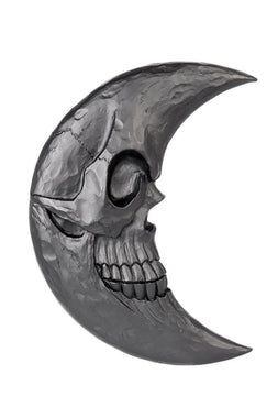 Black Skull Moon Hand Mirror