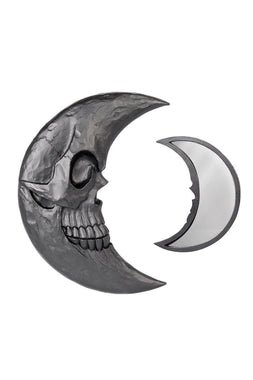 Black Skull Moon Hand Mirror