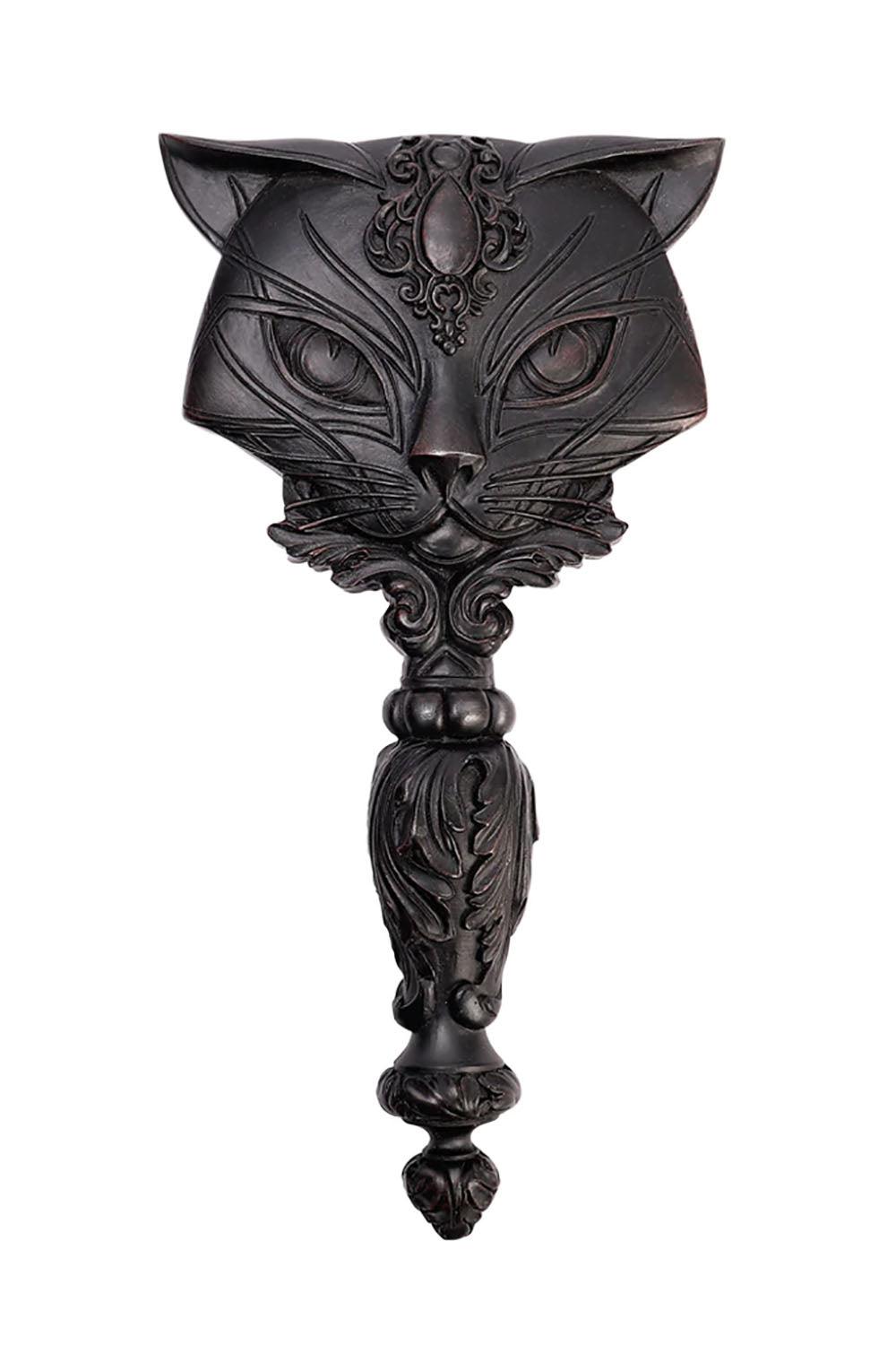 Alchemy Black Cat Hand Mirror - VampireFreaks