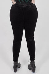 Samt-Silhouette-Leggings