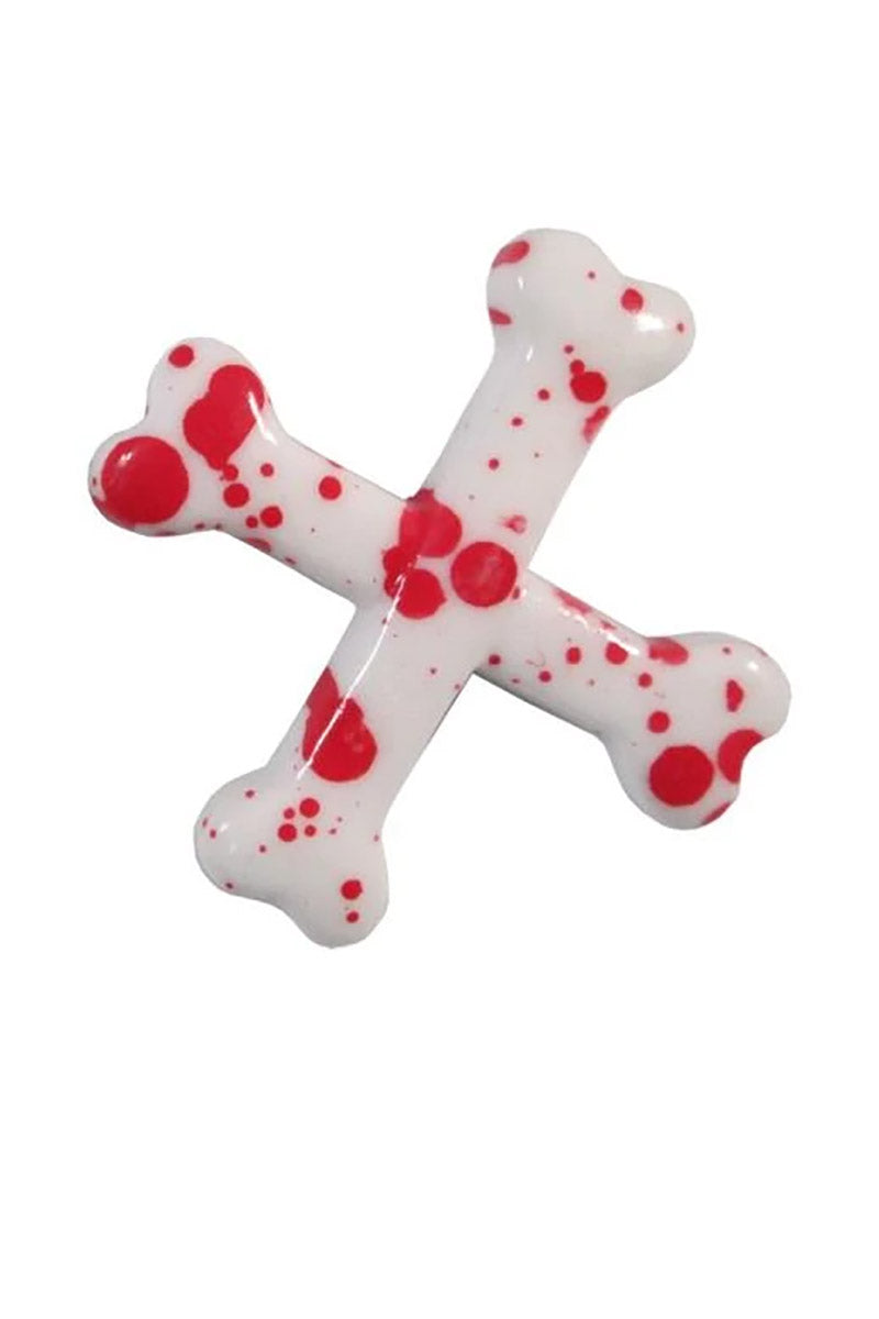 Splattered Crossbones Hair Slides [Set of 2]