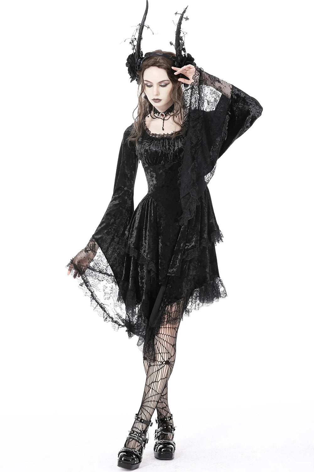 Vampire Veins Velvet Dress