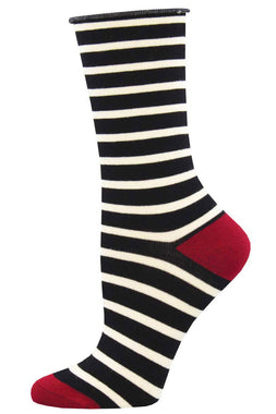 Sailor Stripe Roll Top Bamboo Socks [Womens]