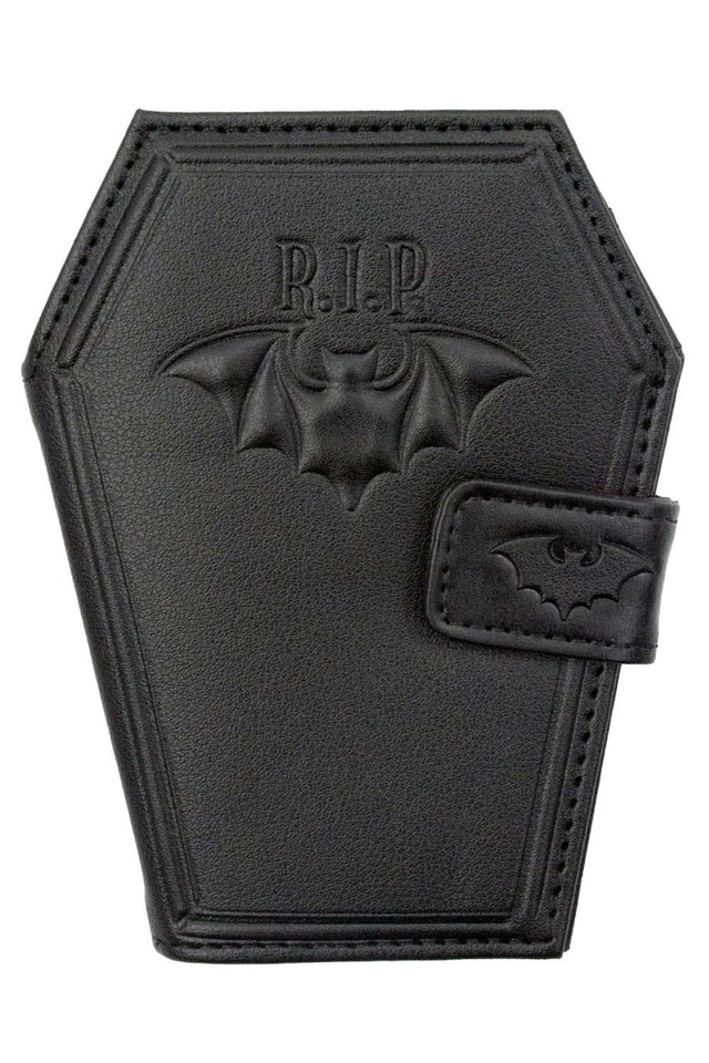 RIP Bat Embossed Coffin Wallet – VampireFreaks