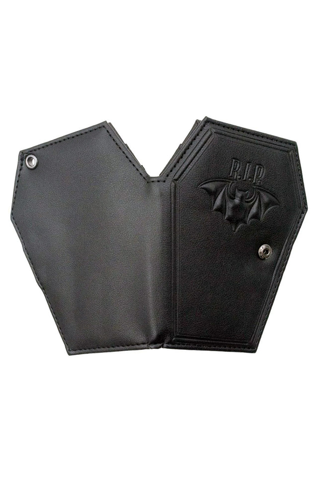 RIP Bat Embossed Coffin Wallet – VampireFreaks
