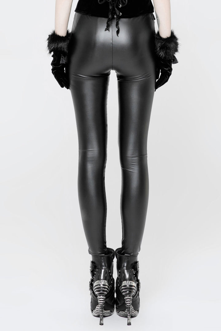 Night Ritual Leather Leggings [BLACK]