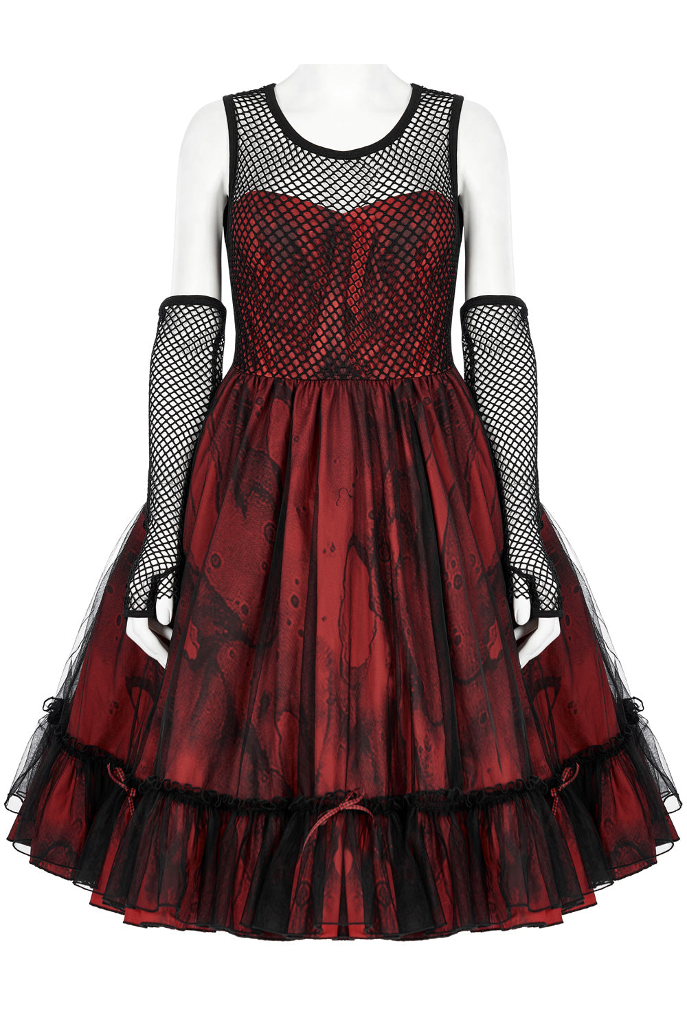 Bleeding Baby Doll Dress Set [RED/BLACK]