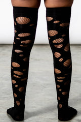 Wretched Soul Distress Socks [Black]