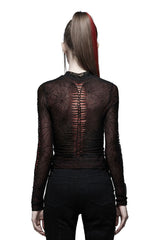 Weaving Webs Mesh Top [RED]