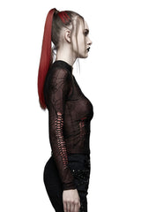 Weaving Webs Mesh Top [RED]