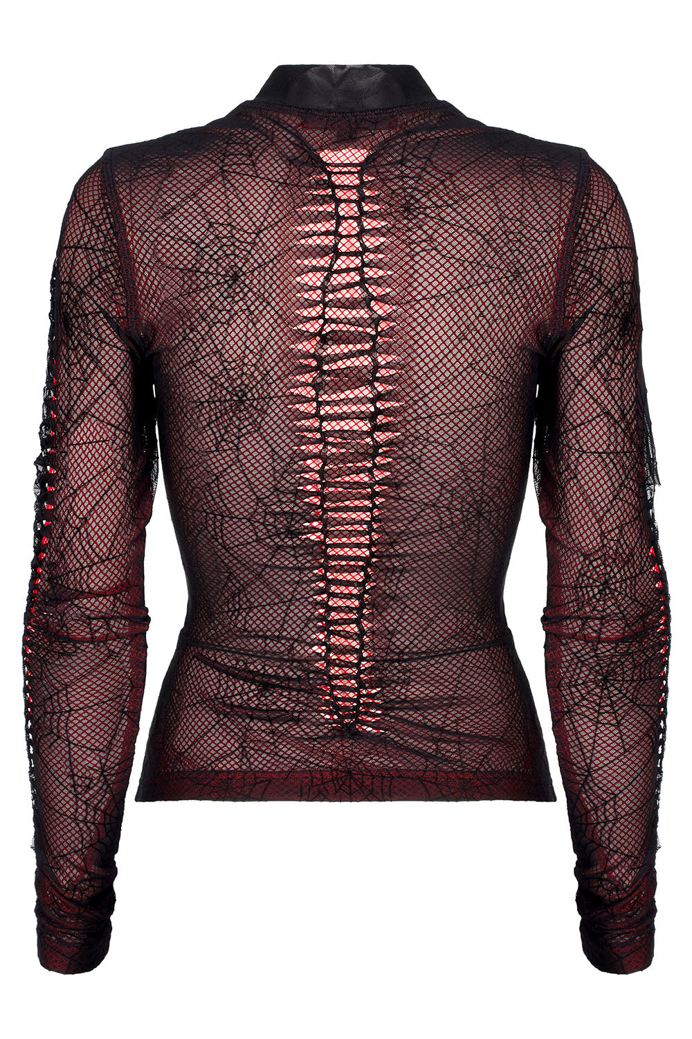 Weaving Webs Mesh Top [RED]