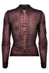 Weaving Webs Mesh Top [RED]