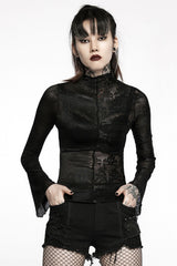 Mismatched Mesh Top [Skull/Snake]