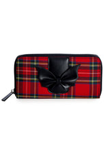 Plaid Batwing Wallet [RED PLAID]