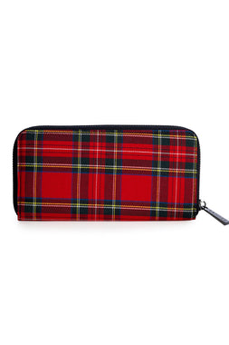 Plaid Batwing Wallet [RED PLAID]