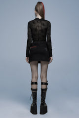 black spiderweb mesh top