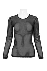 long sleeve fishnet shirt