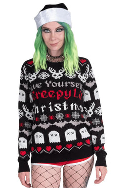 Creepy Lil Christmas Knit Sweater