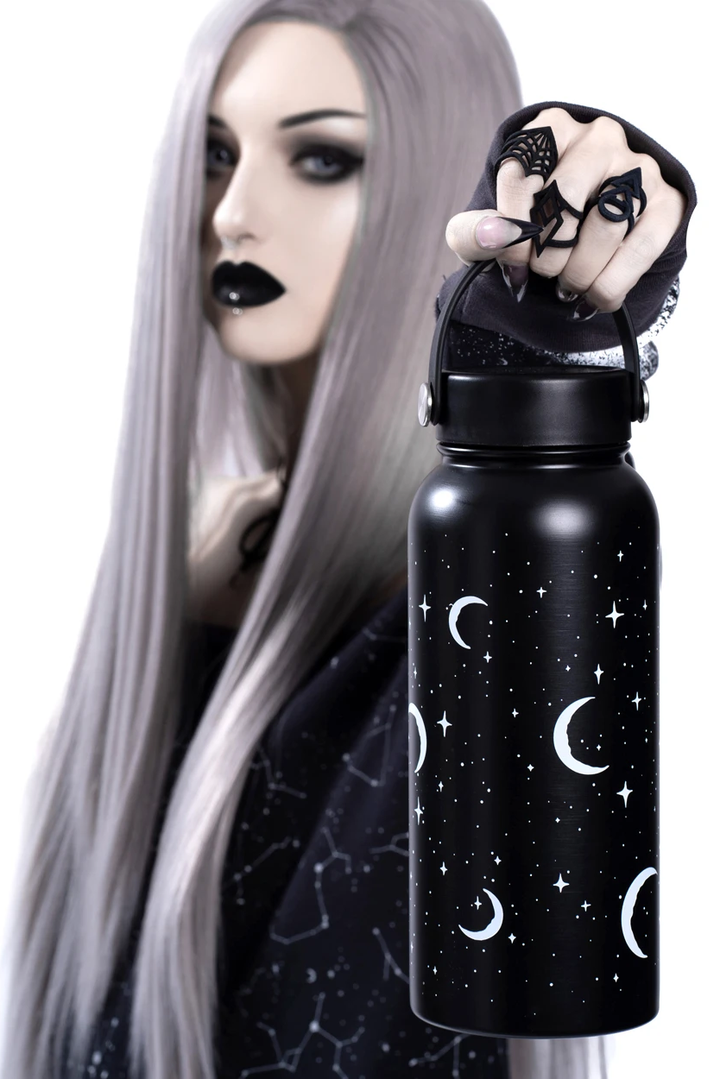 gothic moon water bottle