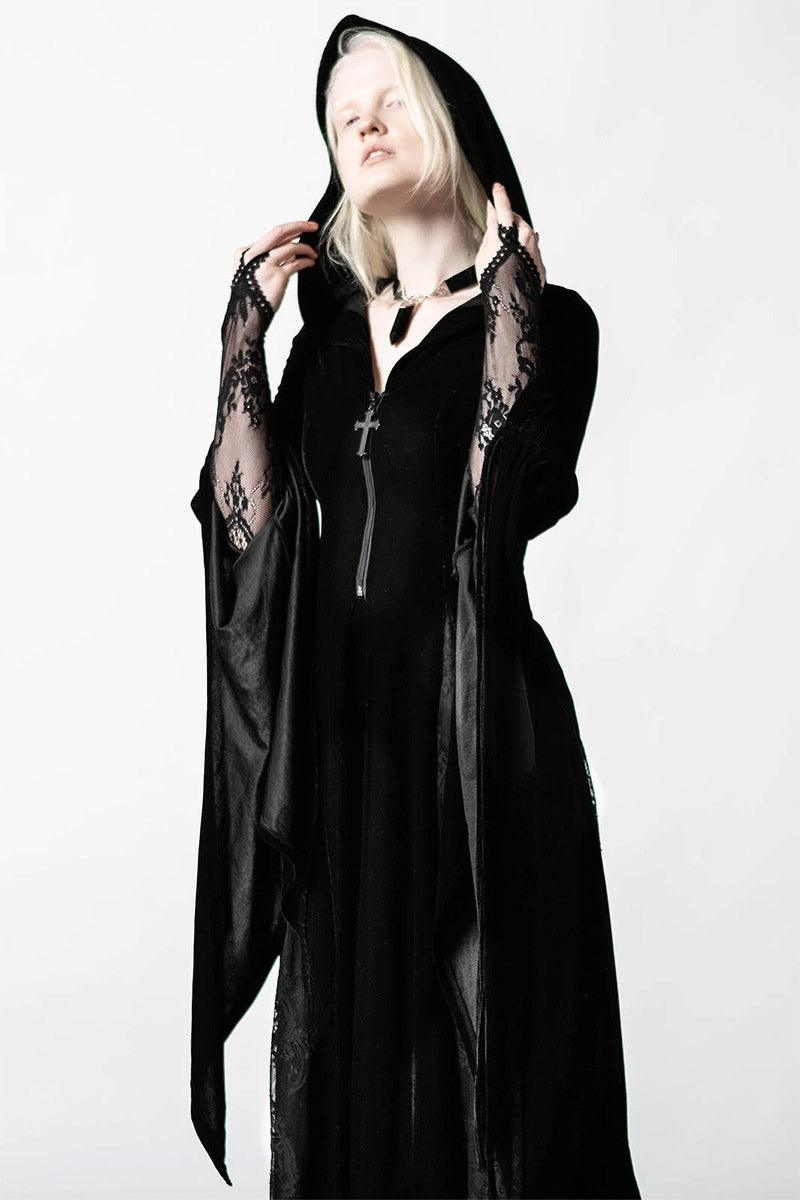 Killstar Dark Descent Hooded Duster [B] - VampireFreaks