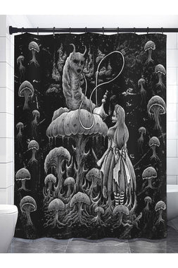 Alice and the Caterpillar Shower Curtain