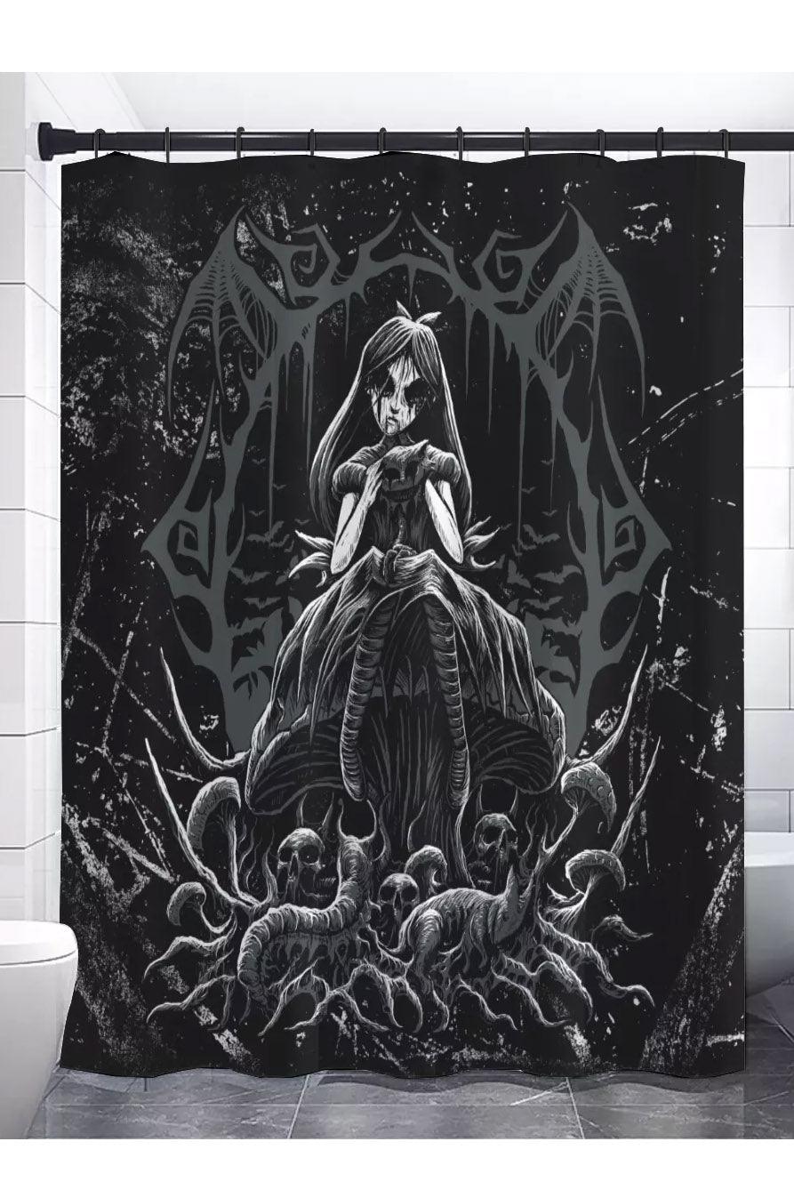 VampireFreaks Dark Alice in Wonderland Shower Curtain - VampireFreaks