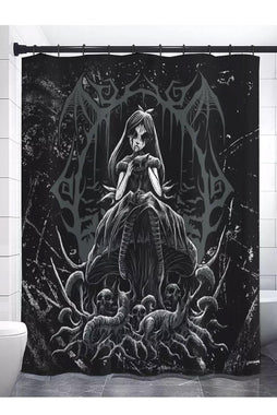 Dark Alice in Wonderland Shower Curtain