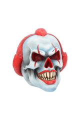 Play Time Skull Scary Horror Clown Head Statue