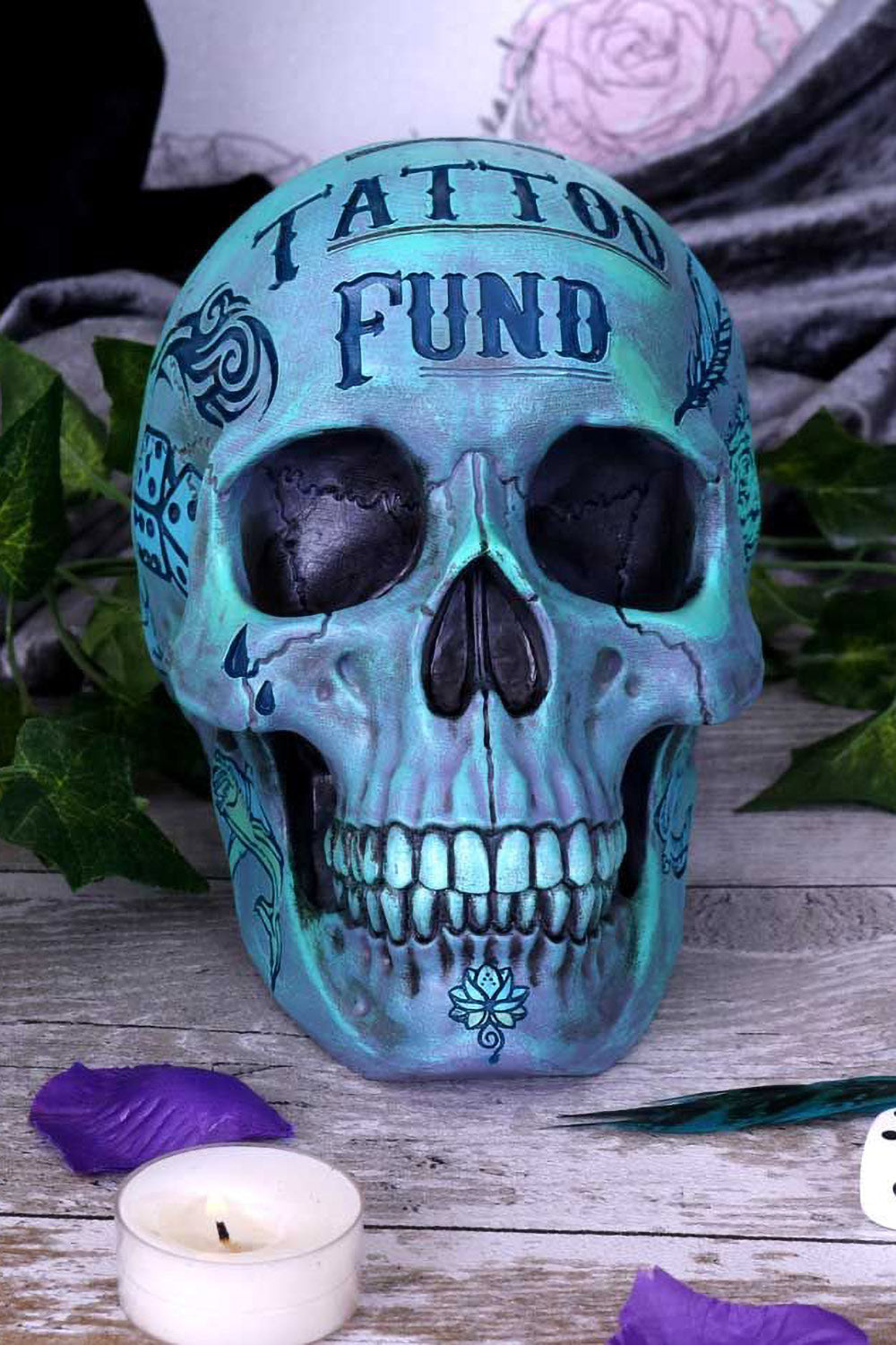 Tattoo Fund Skull Bank [BLUE]