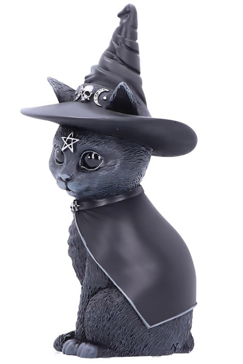 Figura de gato con sombrero de bruja Purrah