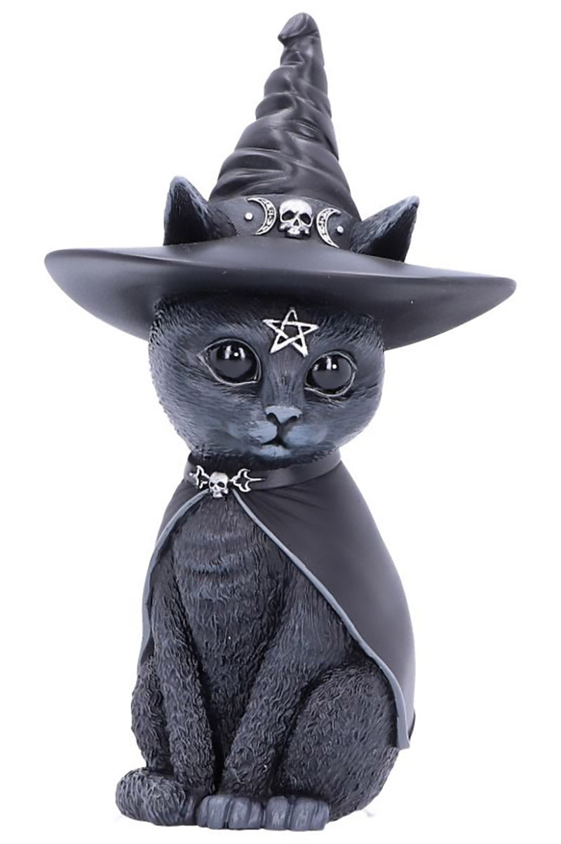 Figura de gato con sombrero de bruja Purrah
