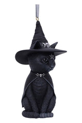Purrah Black Witch Cat Hanging Ornament