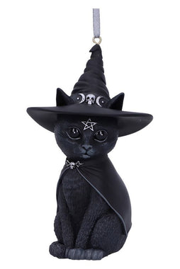 Purrah Black Witch Cat Hanging Ornament