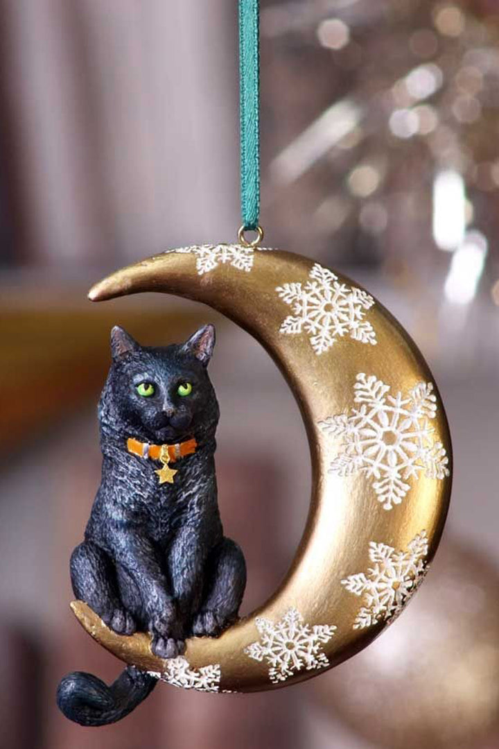 Lisa Parker Moon Cat Hanging Ornament