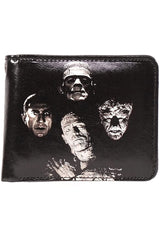 Cartera plegable con la banda de terror de monstruos universal