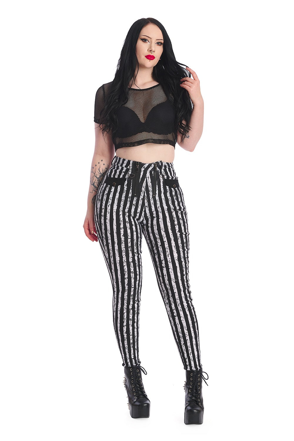 Little Lydia Striped Skinny Jeans