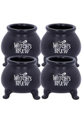 Witch's Brew Cauldron Schnapsglas-Set [4 Stück]